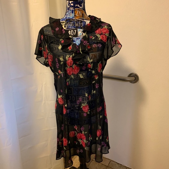 NWOT Chiffon Floral Nightgown & Robe Set - Picture 1 of 14